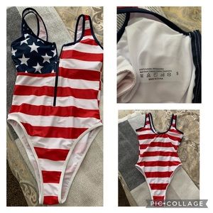 Patriot One Piece Bathing Suit - Size small